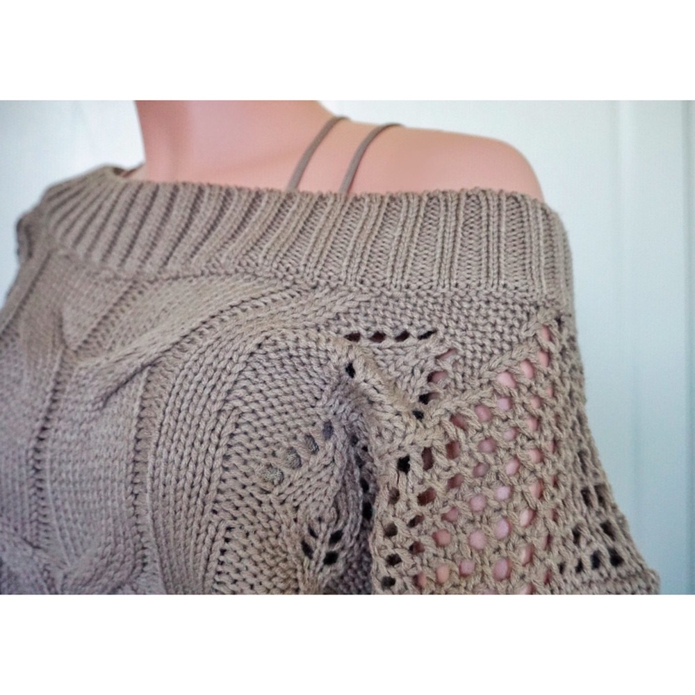 ❤️ LAST ONE! Mocha Loose Knit Oversized Sweater - Picture 2 of 7